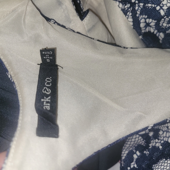 Ark & Co Navy Lace Sleeveless Cocktail Dress S - Picture 7 of 7